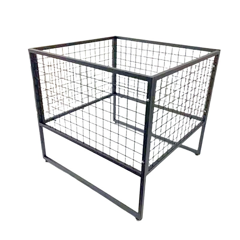 cesta expositora gris 85x80x80