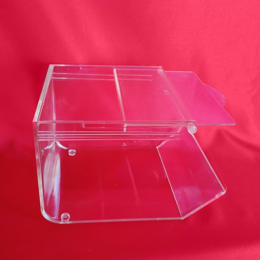 Caramelera Doble de Metacrilato con Separador – Tapa Corredera | 25 x 25 x 18 cm Alto - Imagen 2