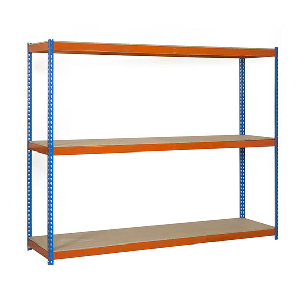 Estantería metálica industrial azul y naranja - Imagen 3