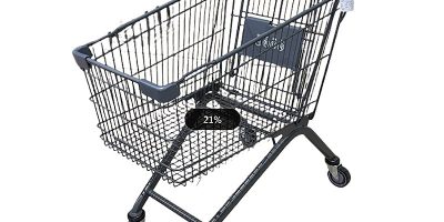 Carro supermercado gris de 125 litros