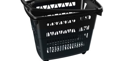 Cesta reciclada 52 litros asa negra