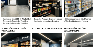 Estanterías para tienda de alimentación
